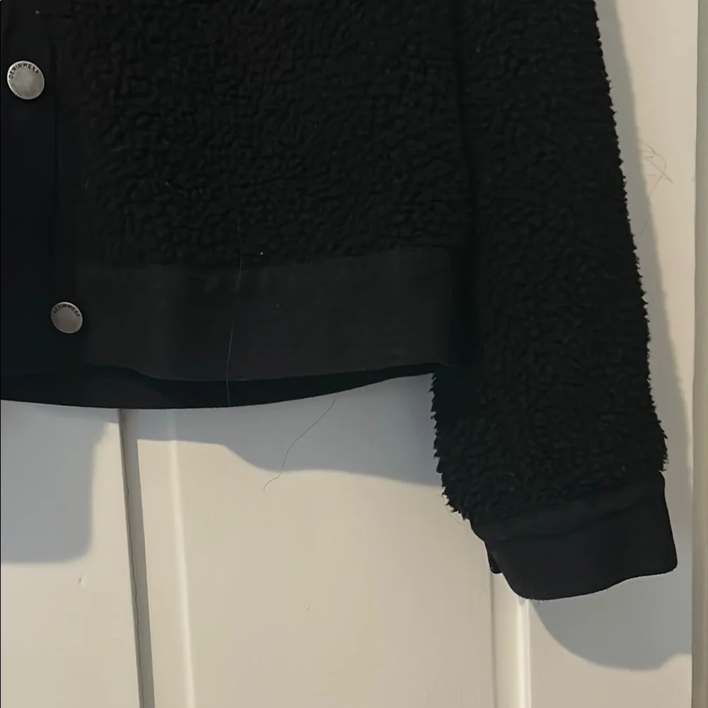 Black Teddy Jacket Cozy Outerwear